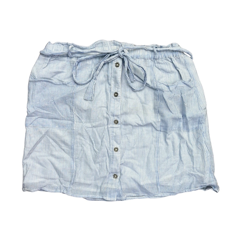 Aerie Skirt Women's Size Medium High Waisted Striped Blue & White Mini Preppy